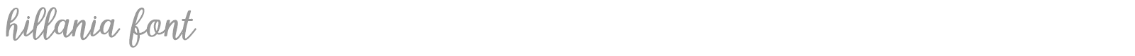 Hillania font preview